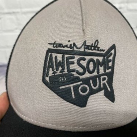 Travis Mathew Hat Cap Snapback Gray Black Awesome Tour Golf Trucker Mesh Promo - Picture 5 of 8